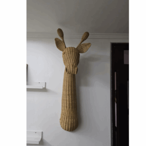 Cabeza de jirafa de pared